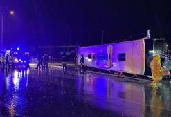 Samsun’da yolcu otobüsü devrildi: 6 yaralı