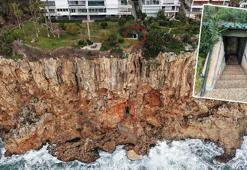 Falezlerdeki kaçak baraka ve asansörü mühürlendi