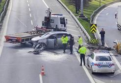 Esenler’de refüje çarpan cip devrildi