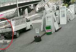 Köpekten kaçarken otobüsün çarptığı üniversiteli ağır yaralandı, kaza kamerada