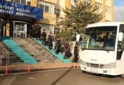 Kayseri merkezli 4 ilde FETÖ operasyonunda yakalanan 70 şüpheliden 54'ü tutuklandı