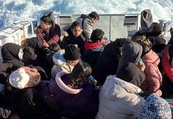 Milas’ta mahsur kalan 44 kaçak göçmen kurtarıldı