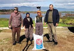 Aydın’da baharın müjdecisi olan leylekleri ilk görenler bir çuval un kazandı