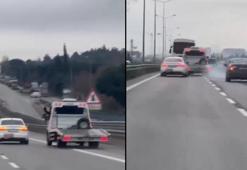 Tuzla’da sıkıştırdığı otomobile çarptı; sürücüyü darbeden çekici şoförü yakalandı