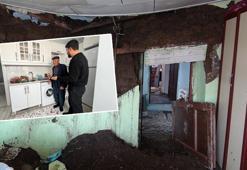 Yüksekova'da yağışta evi yıkılan aileye destek