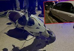 Bursa'da otomobil ile motosiklet çarpıştı: 1 yaralı