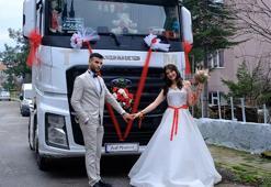 TIR, gelin arabası oldu