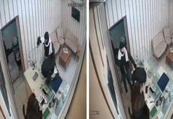 Dükkanına girdiği kuyumcunun çığlıkla panik butonuna bastığını görüp kaçtı