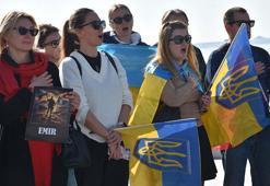 İzmir'de yaşayan Ukraynalılardan barış çağrısı