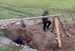 'Kanalizasyon' bahanesiyle izinsiz kazı yapan 4 defineciye suçüstü