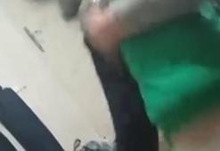 Üvey babanın, 9 yaşındaki çocuğa şiddeti kamerada