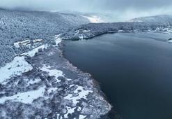 Abant'ta kar güzelliği