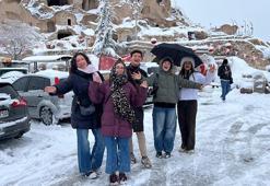 Kapadokya, beyaz örtü ile kaplandı