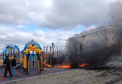 Tekirdağ'da çocuk parkında yangın