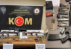 Atölyeye çevrilen evde kalem görünümlü silahlar ele geçirildi