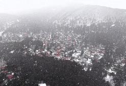 Osmaniye’de eşsiz kar manzarası dron kamerasında