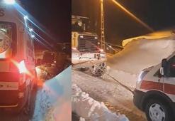 Yolu kapalı köyde rahatsızlanan hamile kadın için seferberlik