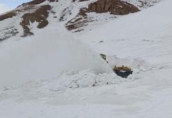 Van’da ekiplerin zorlu karla mücadele çalışması