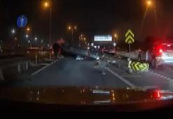 Fatih’te cipin bariyerlere çarptığı anlar kamerada