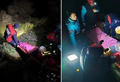 Kaybolan Alzheimer hastası sarp arazide, termal kameralı dronla bulundu