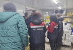 Rize’de bir depoda mevzuata ve tüketime aykırı 9 ton 750 kilo gıdaya el konuldu