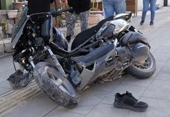 Plakasını kapattığı motosikletle polisten kaçarken kaza yaptı; 392 bin 500 lira ceza uygulandı