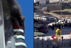 Yangın sırasında taşkınlık yapanları polis havaya ateş açarak dağıttı