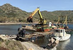 Bodrum'da kaçak iskeleler yıkıldı, karavanlar için tahliye başladı