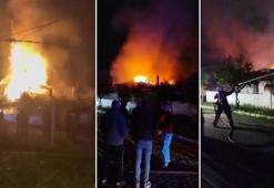 Aydın’da müstakil ev alev alev yandı