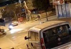 Kartal'da 2 motosikletin çarpıştığı kaza kamerada