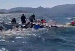 Bodrum'da balıkçı teknesi yarı batık bulundu; 7 kişi kurtarıldı
