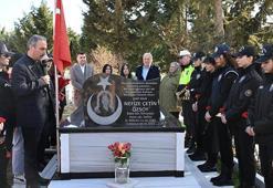Edirne’de kadın polisler, şehit meslektaşlarını 8 Mart nedeniyle kabri başında andı
