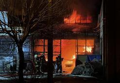 Kayseri’de mobilya atölyesinde yangın