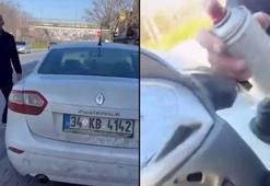 Avcılar'da sürücülerin trafik kavgası kamerada