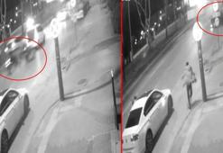 Otomobilin, park halindeki TIR’ın altına girdiği kaza kamerada