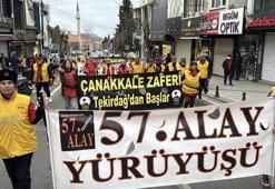 Tekirdağ'dan Çanakkale'ye '57'nci Alay Vefa Yürüyüşü' başladı