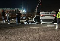 Kütahya’da takla atan otomobilin sürücüsü yaralandı