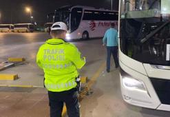 Bursa'da bayram tatili öncesi terminalde trafik denetimi