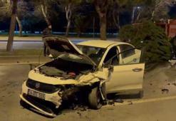 Kartal’da sürücüsünün makas attığı otomobil, taksiye çarptı: 3 yaralı