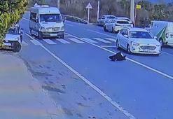 Beykoz’da yaya geçidinde kaza; hatalı sollama yapan otomobil yayaya çarptı