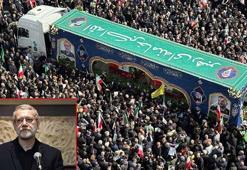 İsrail saldırısında hayatını kaybeden Laricani için cenaze töreni düzenlendi