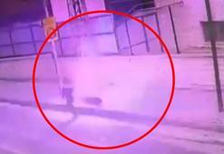 Elektrik direğinden kopan kabloya temas edince akıma kapıldı; olay anı kamerada