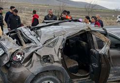 Konya'da otomobil takla attı: 1 ölü, 1 yaralı