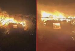 Sarıyer'de 2 gecekondu alev alev yandı; 4 yaralı