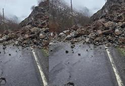 Şırnak’ta kaya düşmesi nedeniyle köy yolu ulaşıma kapandı