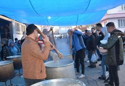 Aydın'da geleneksel keşkek hayrı 20 bin kişiye ulaştı