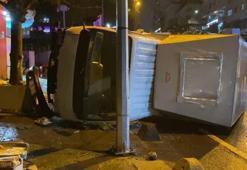 Bayrampaşa’da kamyonet devrildi: 3 yaralı