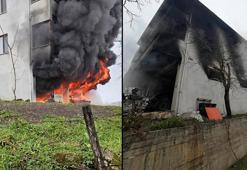 Garajda çıkan yangında 6 araç yandı