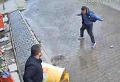 Tekel bayisinde taşlı sopalı kavga kamerada
