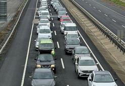 Tekirdağ-İstanbul kara yolunda araç yoğunluğu; ağır vasıtalara kısıtlama